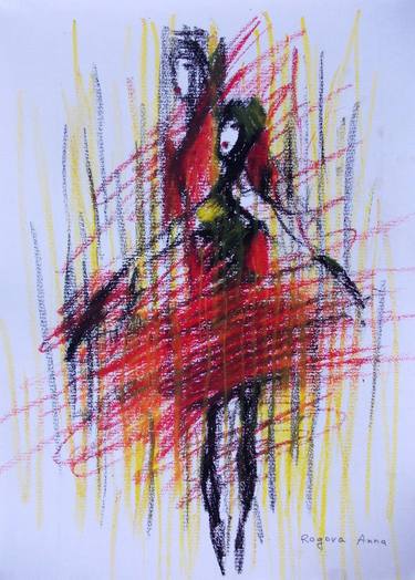 Original Abstract Fashion Drawings by Anna Ro