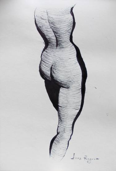 Original Figurative Body Drawings by Anna Ro