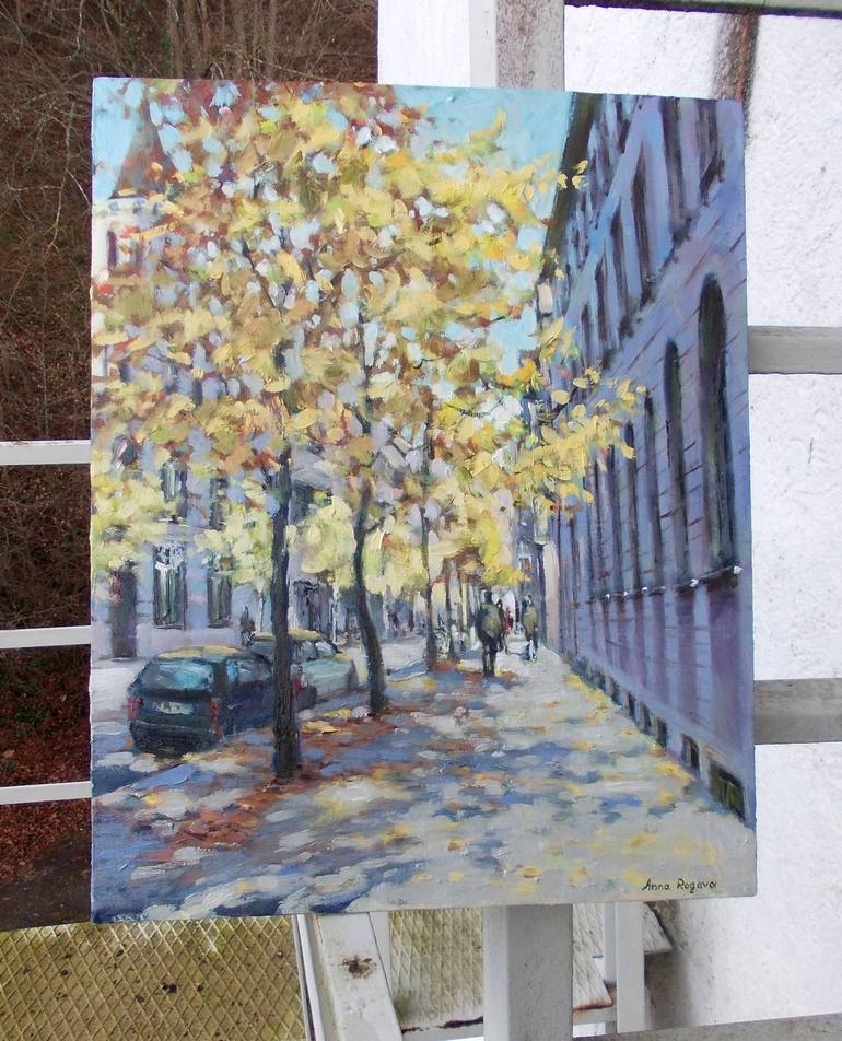 Original Impressionism Cities Painting by Anna Ro