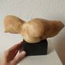My sculpture is made of birch wood. I used the nature of wood as a a woman's body because the birch in the old mythology of the nature of Venus is a tree.
W 24 x H 16 x D 9 cm (with base). Base : B 9 x H 6 x D 5,5 cm