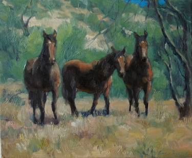 Print of Impressionism Horse Paintings by Anna Ro