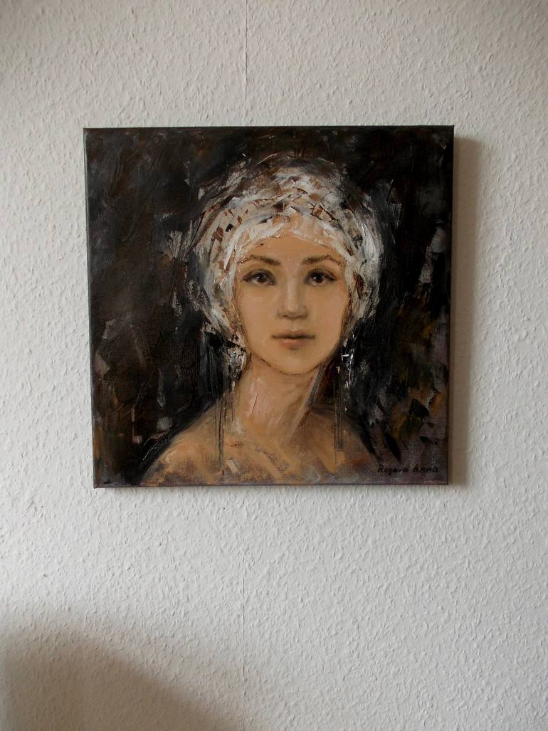 Original Expressionism People Painting by Anna Ro