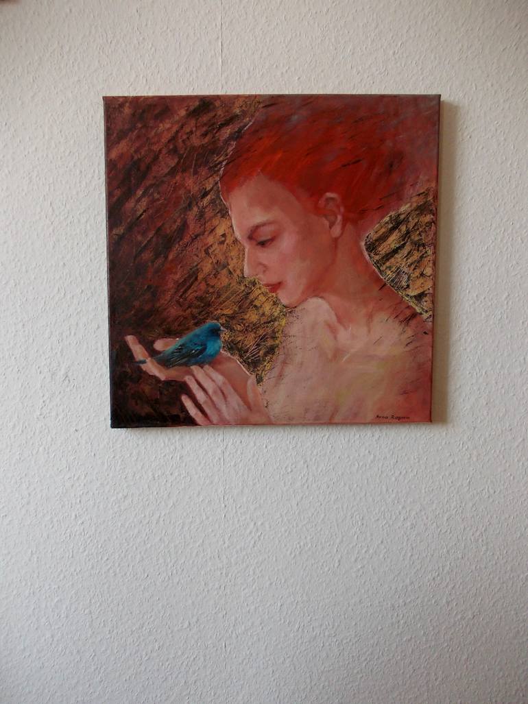 Original Expressionism Women Painting by Anna Ro