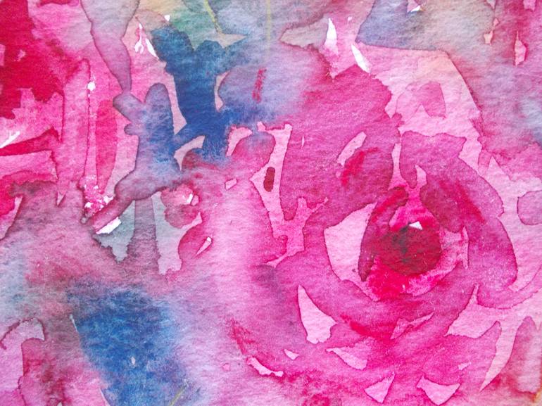 Original Impressionism Floral Painting by Anna Ro