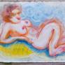 Smoking nude woman.
Original watercolor painting on paper. Figurative and impressionistic.
24 x 32 cm.
Unframed.
Signed on the front and back