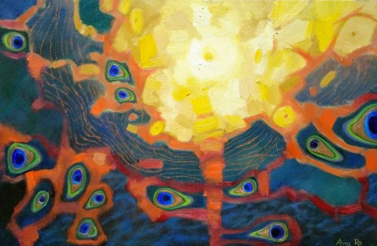 Original Art Deco Abstract Painting by Anna Ro