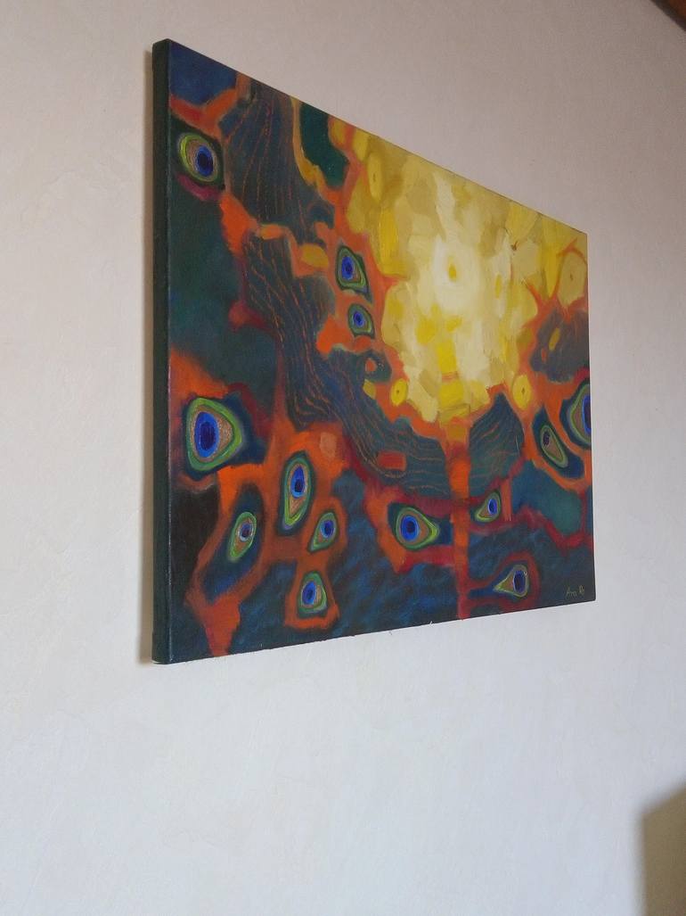 Original Art Deco Abstract Painting by Anna Ro