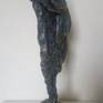 Mixed Media Sculpture on Steel, painted with oil paints, H 49 cm, weight 2,1 kg. Many materials are mixed in this sculpture, such as paper mache, concrete, metal etc..
This new work depicts an abstract figure of a modern man. I want to express a contemporary male nature.
Bronze imitation.
The sculpture is connected to a small pedestal.
Signed with Anna Ro