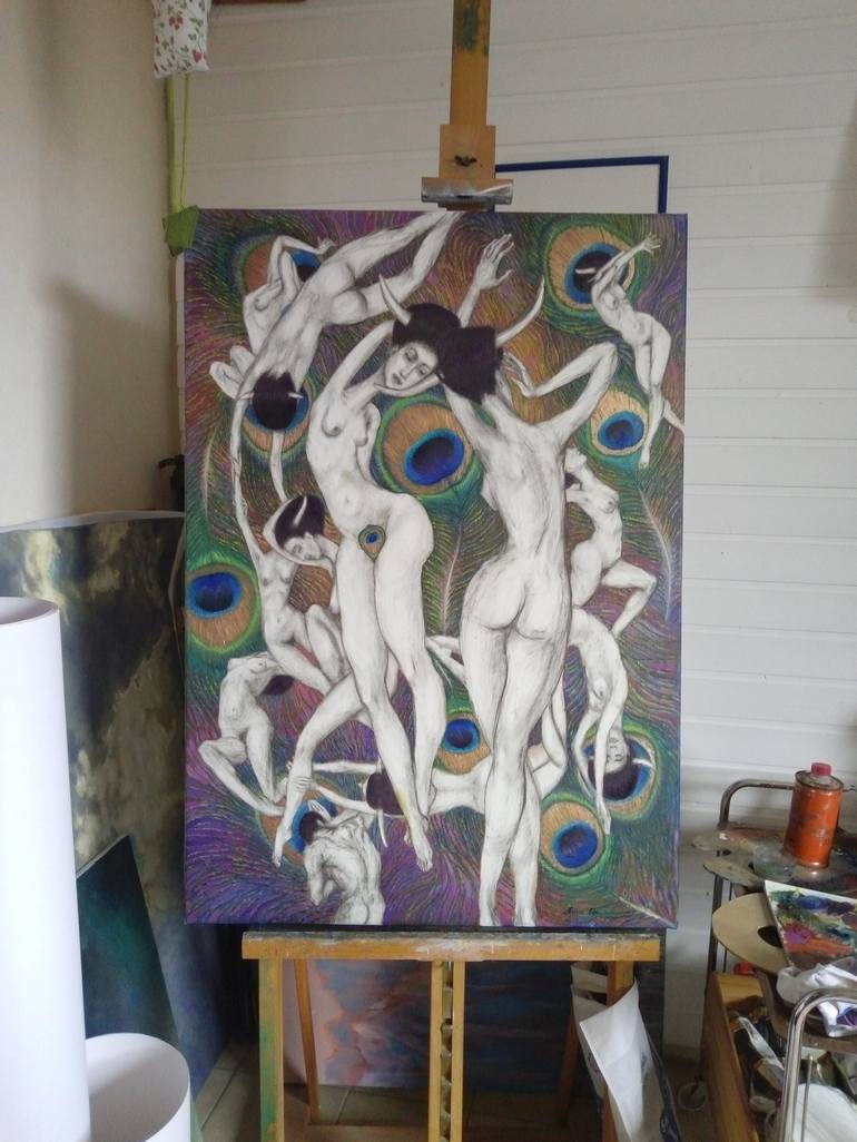 Original Figurative Nude Painting by Anna Ro