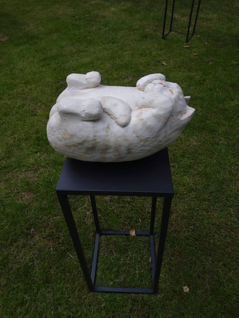 Original Figurative Cats Sculpture by Anna Ro