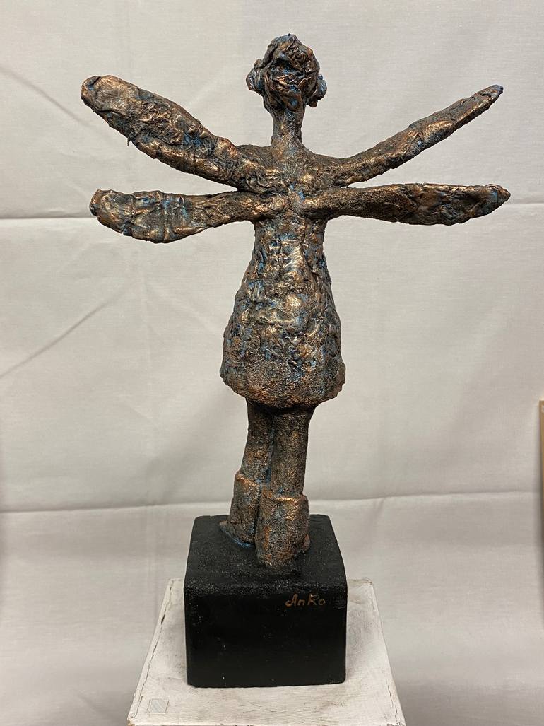 Original Art Deco Women Sculpture by Anna Ro
