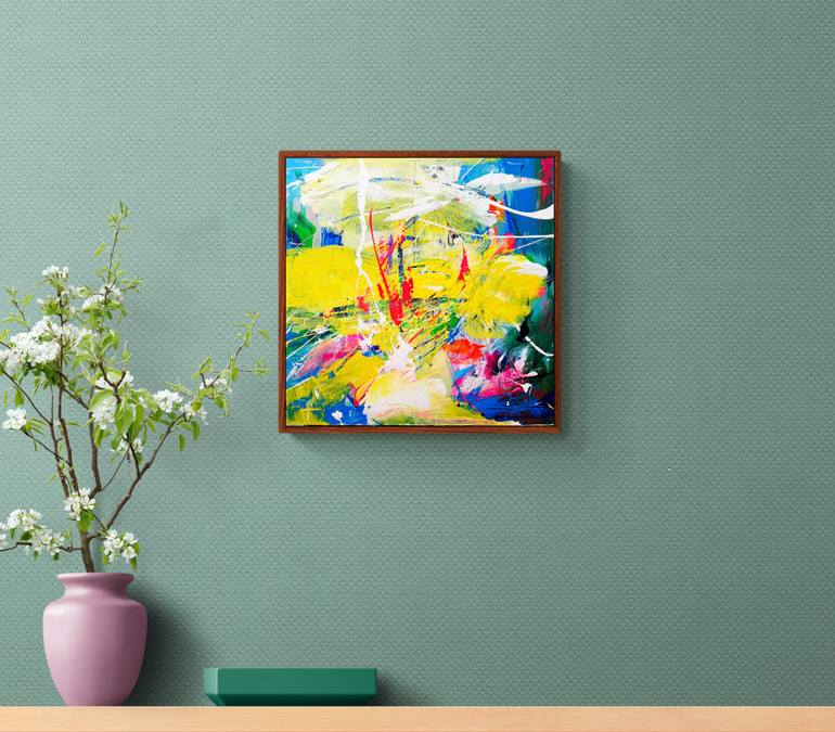 Original Abstract Expressionism Abstract Painting by Vera Komnig