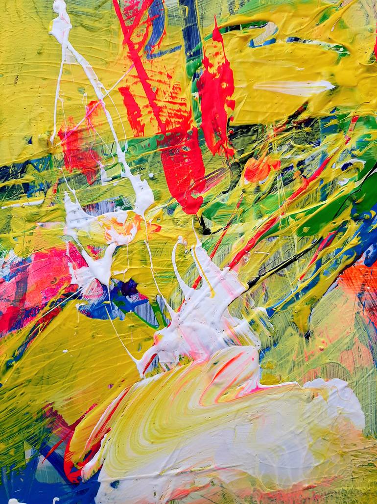 Original Abstract Expressionism Abstract Painting by Vera Komnig