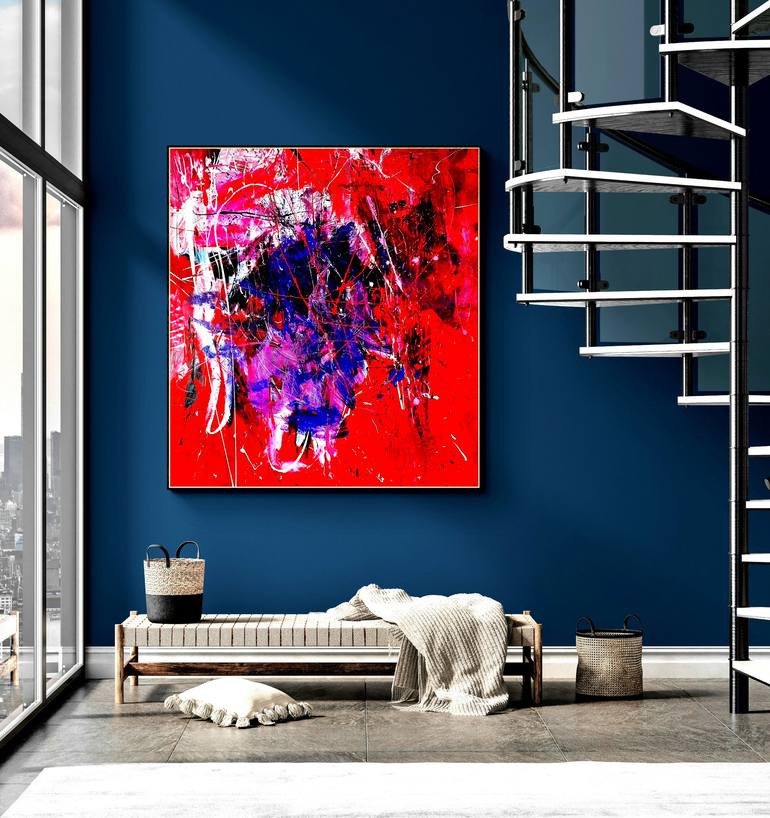 Original Abstract Expressionism Abstract Painting by Vera Komnig