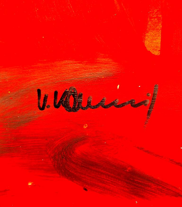 Original Abstract Expressionism Abstract Painting by Vera Komnig