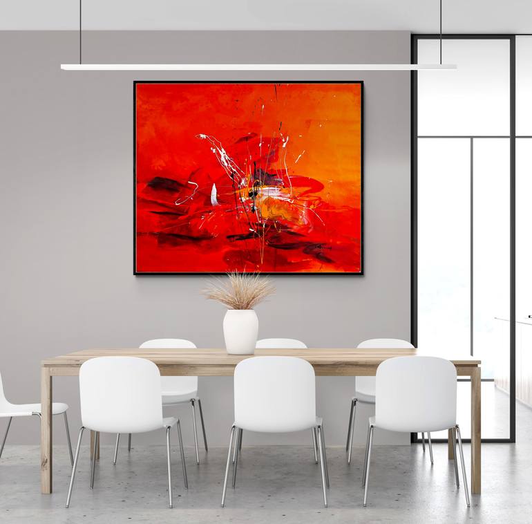 Original Abstract Expressionism Abstract Painting by Vera Komnig