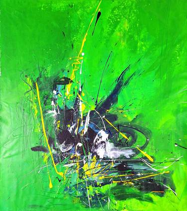 Original Abstract Expressionism Abstract Paintings by Vera Komnig