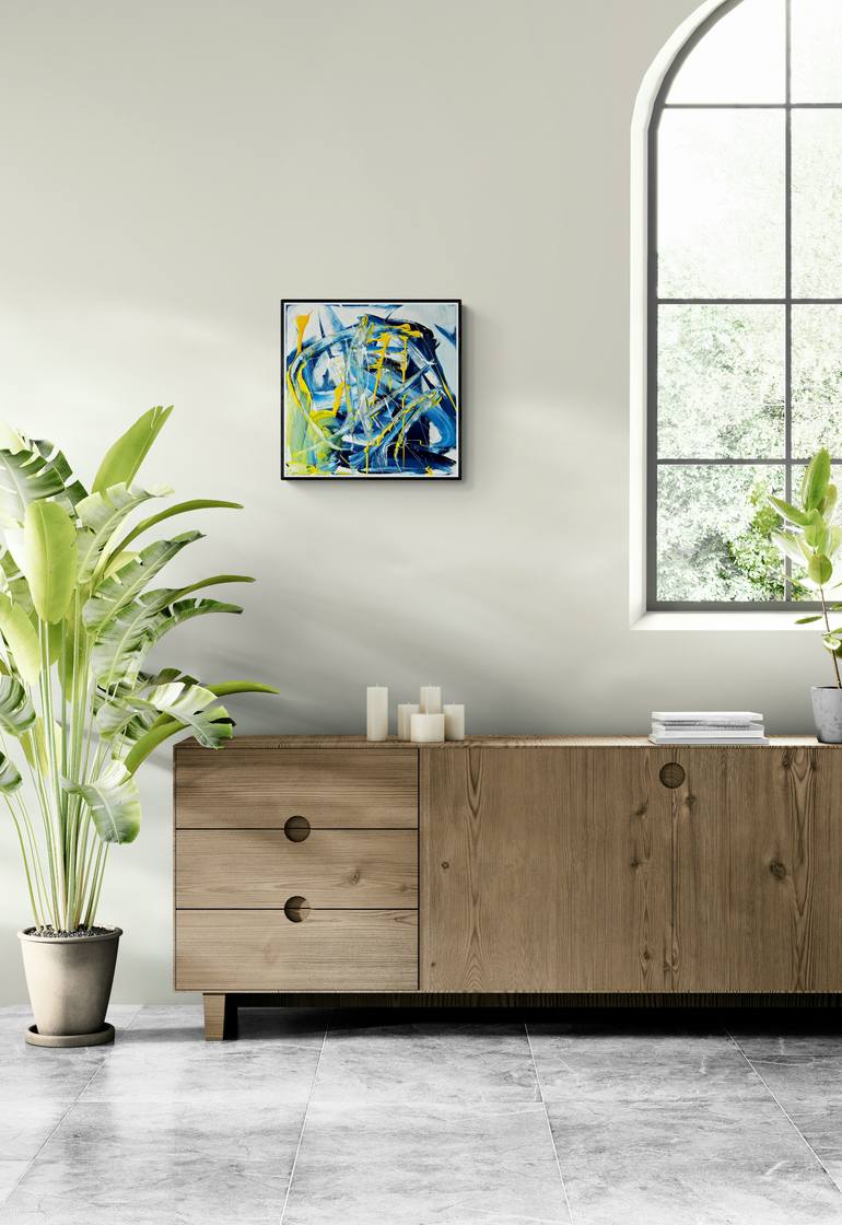 Original Abstract Expressionism Abstract Painting by Vera Komnig