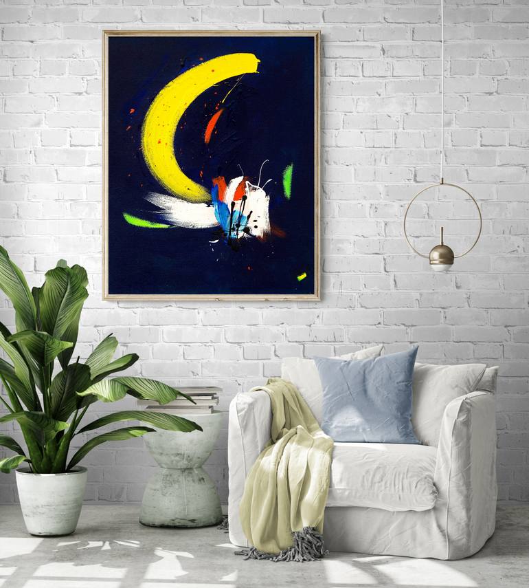 Original Abstract Expressionism Abstract Painting by Vera Komnig