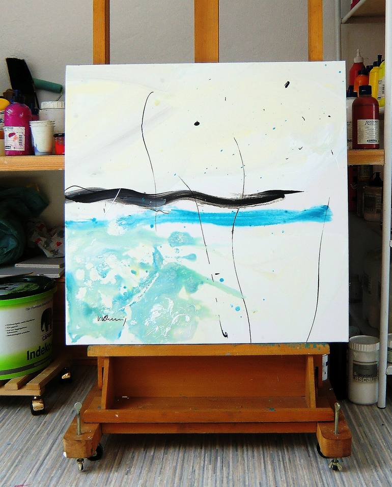 Original Abstract Expressionism Abstract Painting by Vera Komnig