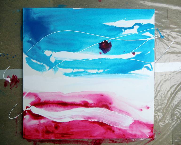 Original Abstract Expressionism Abstract Painting by Vera Komnig