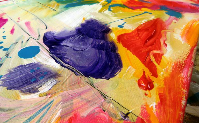 Original Abstract Expressionism Abstract Painting by Vera Komnig