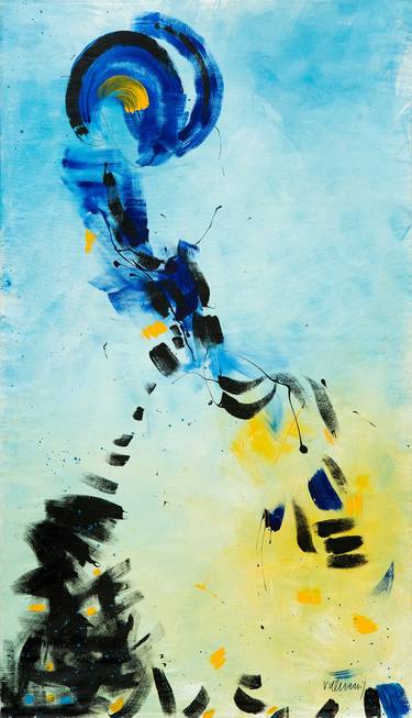 Original Abstract Expressionism Abstract Paintings by Vera Komnig