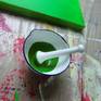 The freshly mixed "may green" for the painting
