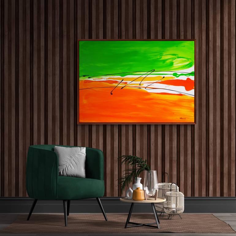 Original Abstract Expressionism Abstract Painting by Vera Komnig