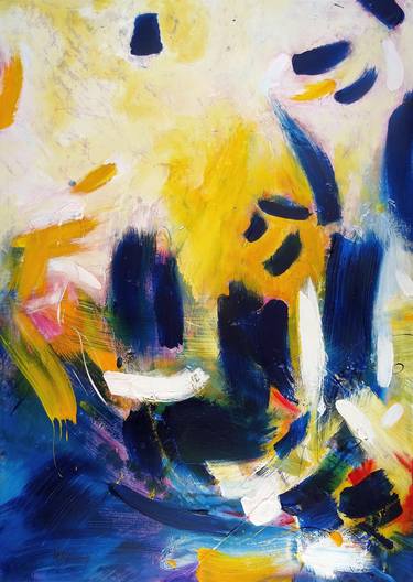 Original Abstract Expressionism Abstract Paintings by Vera Komnig