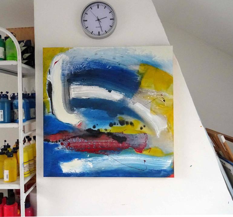 Original Abstract Expressionism Abstract Painting by Vera Komnig