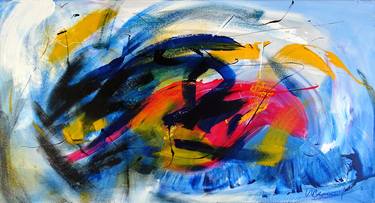 Original Abstract Expressionism Abstract Paintings by Vera Komnig