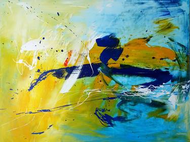 Original Abstract Expressionism Abstract Paintings by Vera Komnig