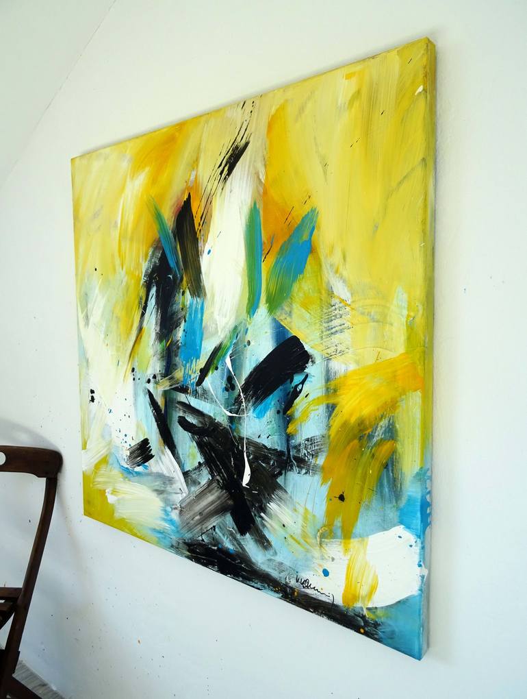Original Abstract Expressionism Abstract Painting by Vera Komnig