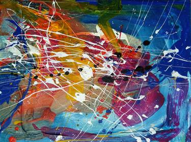 Original Abstract Expressionism Abstract Paintings by Vera Komnig