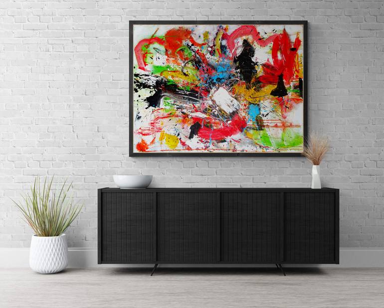 Original Abstract Expressionism Abstract Painting by Vera Komnig