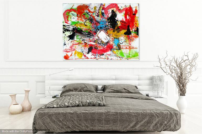 Original Abstract Expressionism Abstract Painting by Vera Komnig