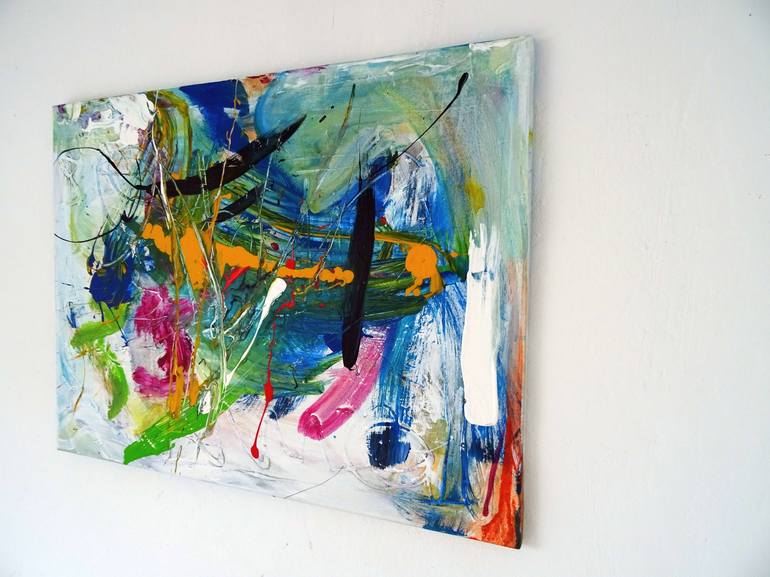 Original Abstract Expressionism Abstract Painting by Vera Komnig