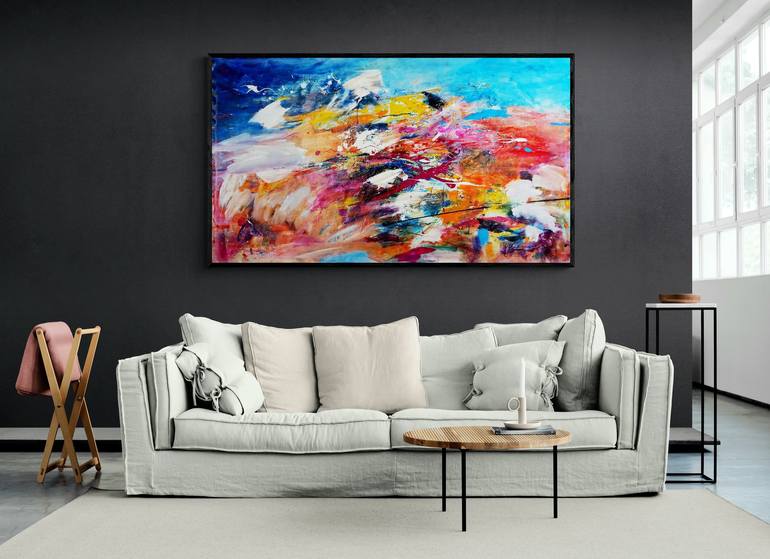 Original Abstract Expressionism Abstract Painting by Vera Komnig