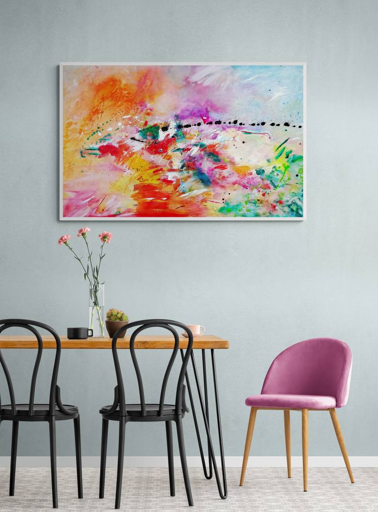 Original Abstract Expressionism Abstract Painting by Vera Komnig