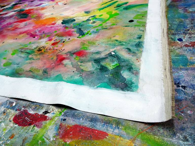 Original Abstract Expressionism Abstract Painting by Vera Komnig