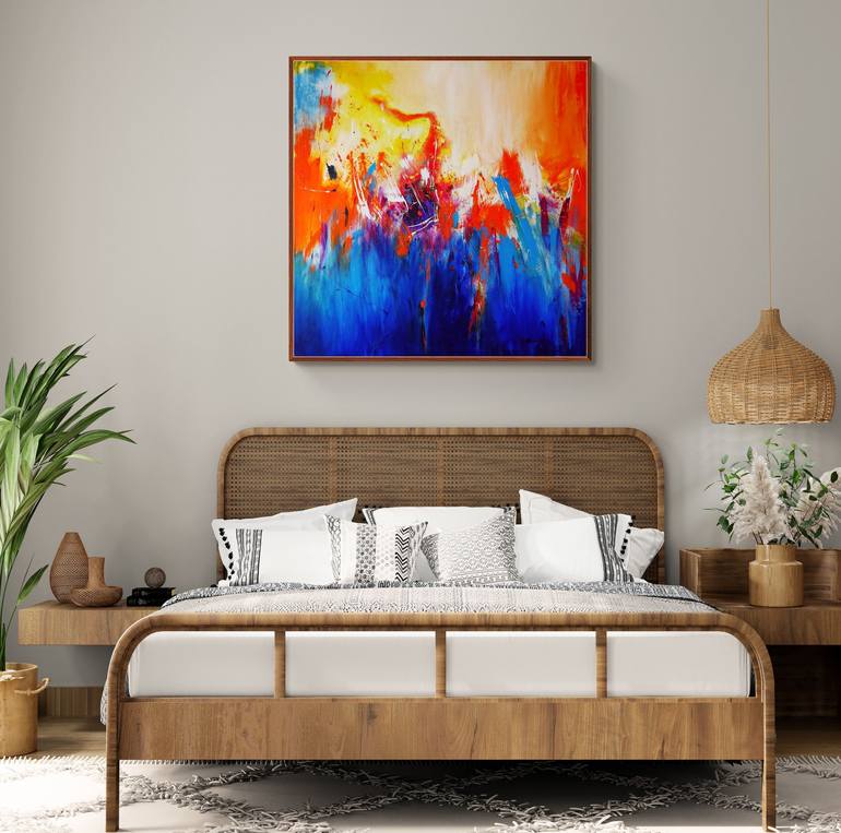 Original Abstract Expressionism Abstract Painting by Vera Komnig