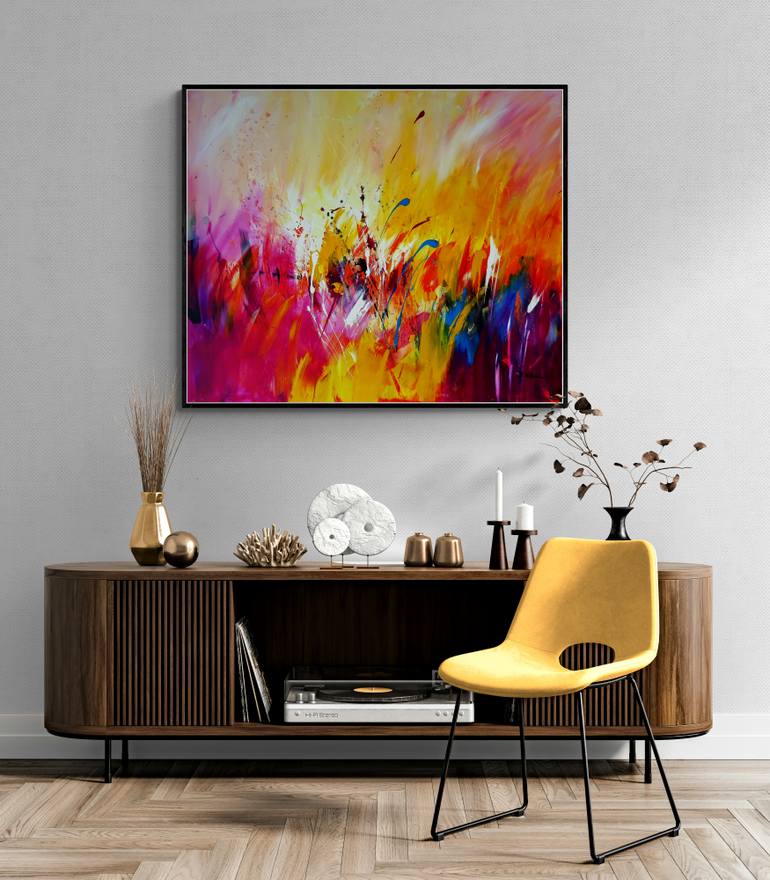 Original Abstract Expressionism Abstract Painting by Vera Komnig