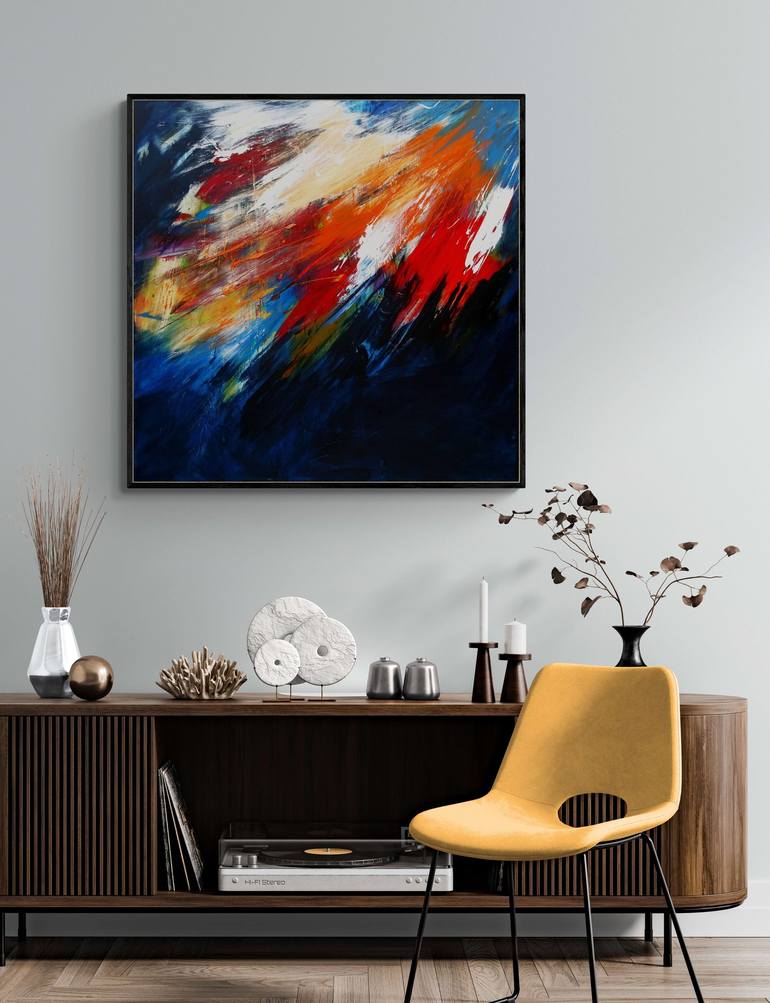 Original Abstract Expressionism Abstract Painting by Vera Komnig