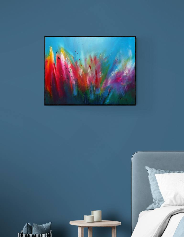Original Abstract Expressionism Abstract Painting by Vera Komnig