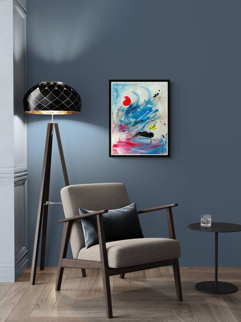 Original Abstract Expressionism Abstract Painting by Vera Komnig