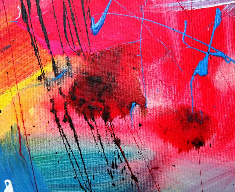 Original Abstract Expressionism Abstract Painting by Vera Komnig