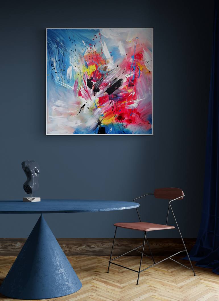 Original Abstract Expressionism Abstract Painting by Vera Komnig