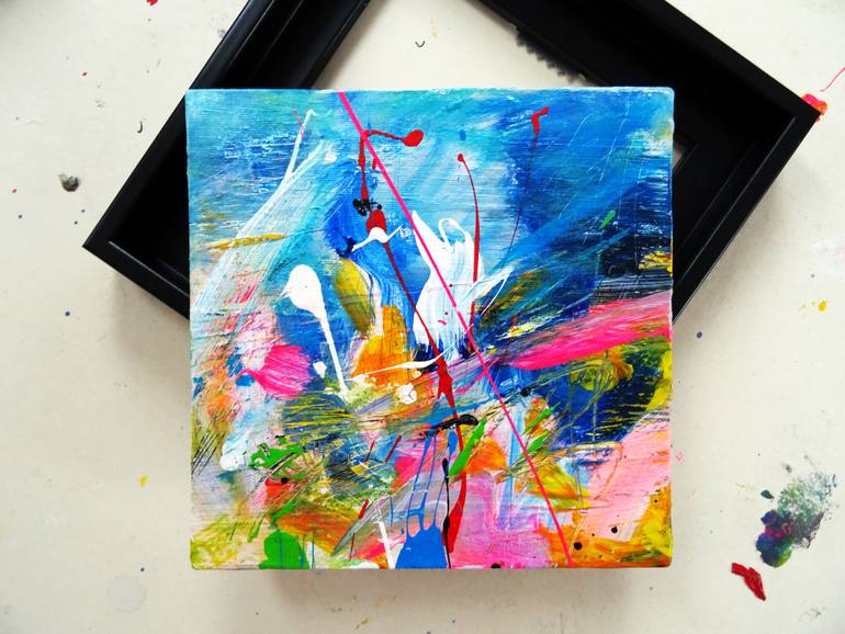 Original Abstract Expressionism Abstract Painting by Vera Komnig