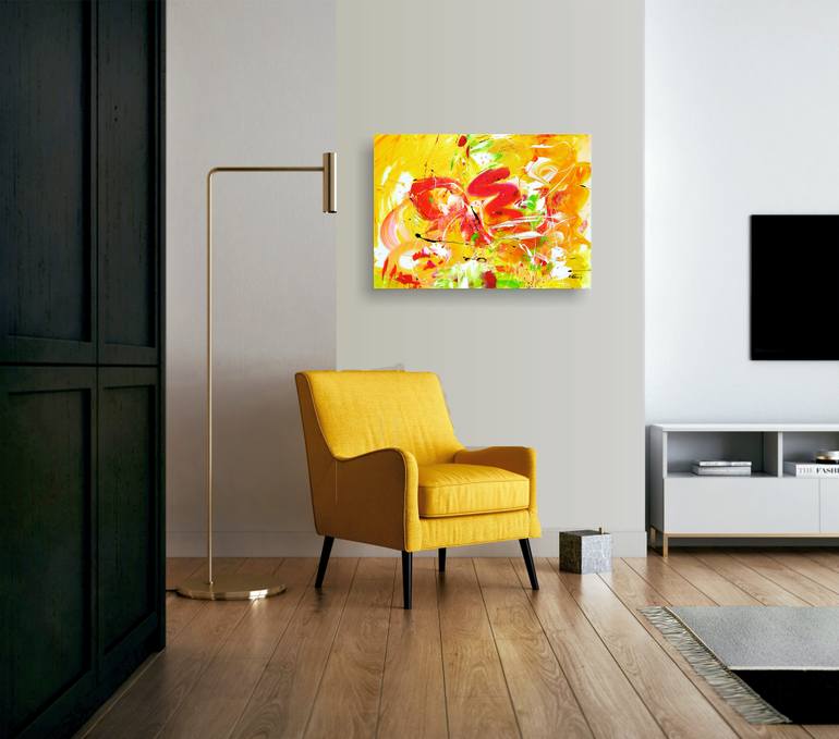 Original Abstract Expressionism Abstract Painting by Vera Komnig